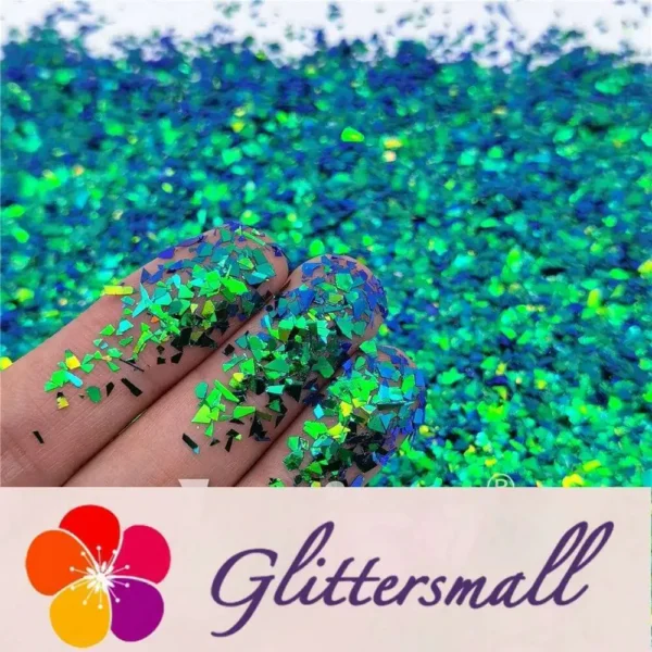 IMG_20210507_143049.webp Iridescent Phantom Green Color Shift Glitter Flakes C-BSL7888 2X2