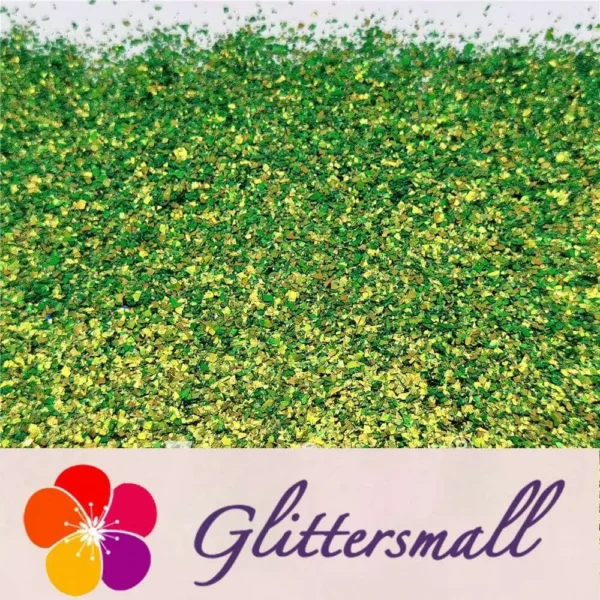 IMG_20210507_144128.webp Iridescent Phantom Golden Green Color Shift Glitter Flakes C-BSL7130 2X2