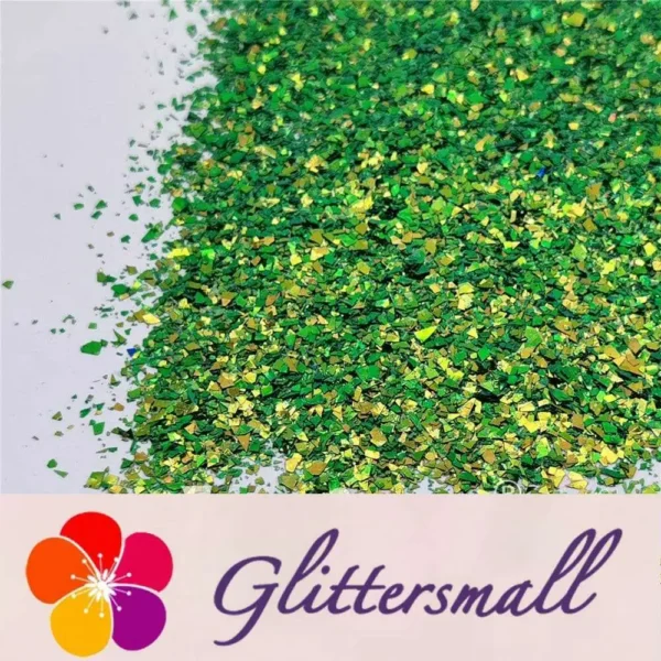 IMG_20210507_144145.webp Iridescent Phantom Golden Green Color Shift Glitter Flakes C-BSL7130 2X2