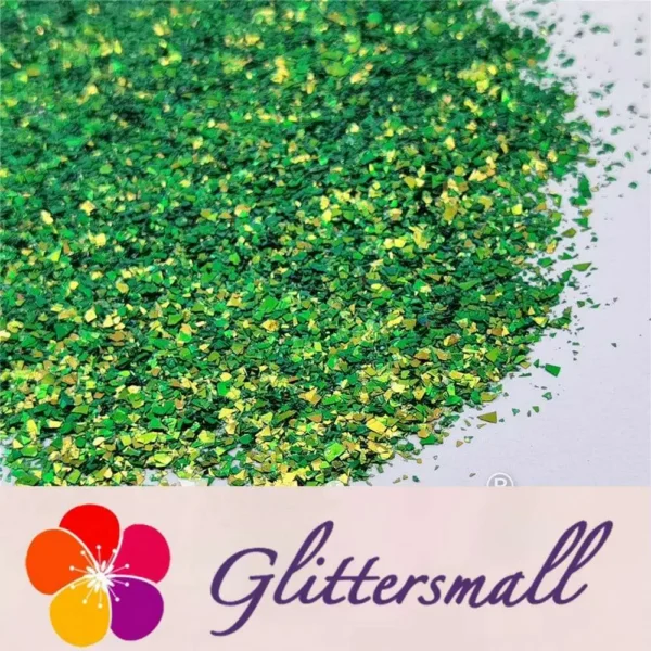 IMG_20210507_144157.webp Iridescent Phantom Golden Green Color Shift Glitter Flakes C-BSL7130 2X2