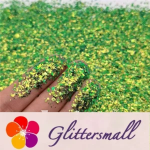 IMG_20210507_144302.webp Iridescent Phantom Golden Green Color Shift Glitter Flakes C-BSL7130 2X2