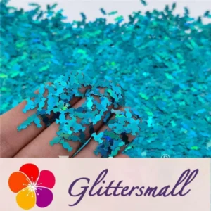 6mm Candy Sweet Shaped Holographic Lake Blue Glitter LB0701