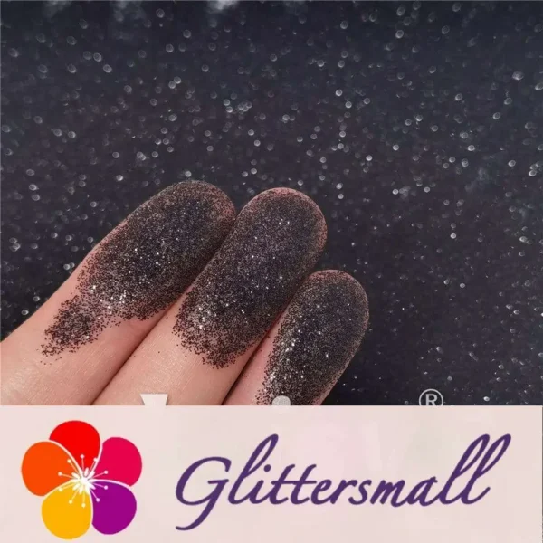 0.2mm Black Pearl Glitter Pure Color B01000A