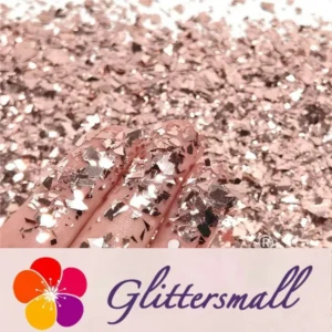 IMG_20210820_134158.webp Rose Gold Pure Color Cellophane Glitter Flakes Shards B0230 4x4