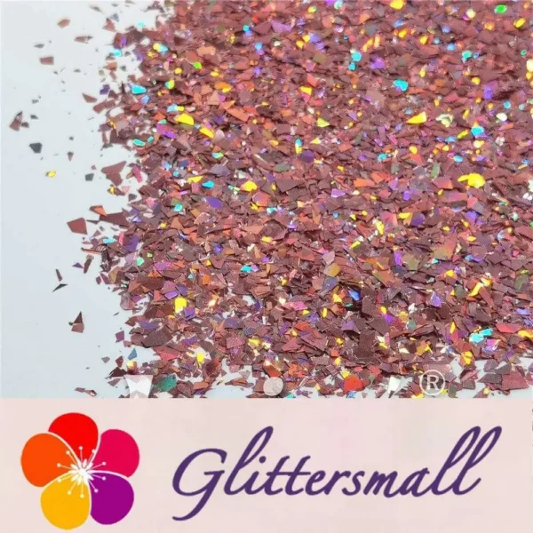IMG_20210820_134850.webp Holographic Hazy Pink Cellophane Glitter Flakes Holo Shards LB0911 4x4