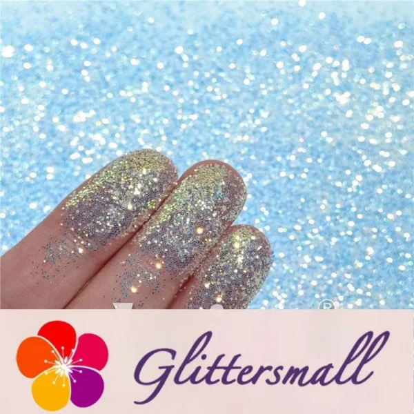 0.4mm Ice Blue and White Brightness Iridescent Glitter FC-F321