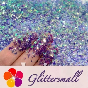 IMG_20210821_104932.webp Fluorescent Purple High Brightness Iridescent Cellophane Glitter Shards (Flakes) FC336 4x4