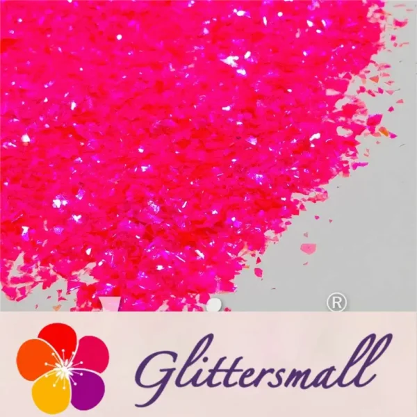 IMG_20210821_105220.webp Fluorescent High Brightness Magenta Iridescent Cellophane Glitter Shards (Flakes) FC349 4x4