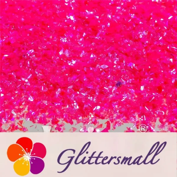 IMG_20210821_105228.webp Fluorescent High Brightness Magenta Iridescent Cellophane Glitter Shards (Flakes) FC349 4x4