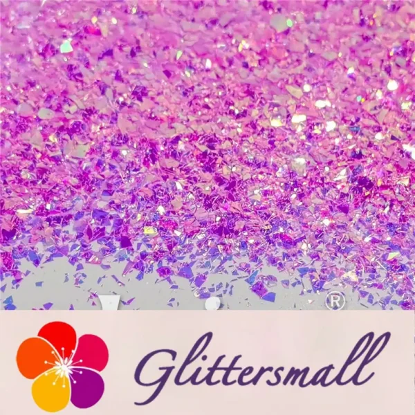 IMG_20210821_110823.webp Fluorescent Rose Pink High Brightness Iridescent Cellophane Glitter Shards (Flakes) FC339A 4x4