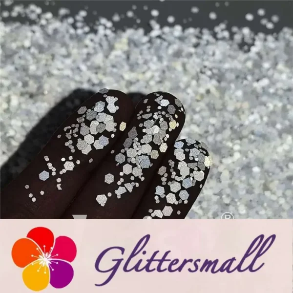 IMG_20210930_183936.webp Mixed Glow In The Dark (Reflect Light At Night) Silver To White Glitter FC-FG001