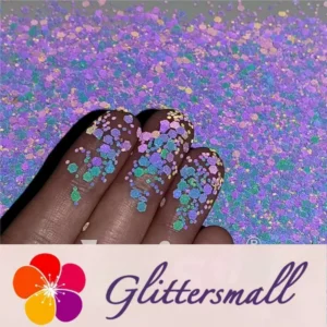 IMG_20210930_184834.webp Mixed Glow In The Dark (Reflect Light At Night) Black To Purple Glitter FC-FG1000