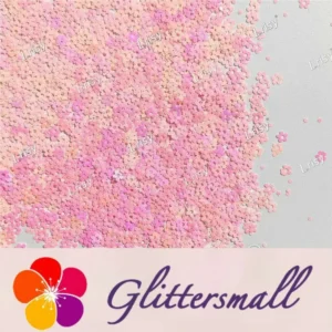 IMG_20211212_153043.webp 4mm Hollow Out Plum Flower Shaped Iridescent Rose Pink Glitter C018R