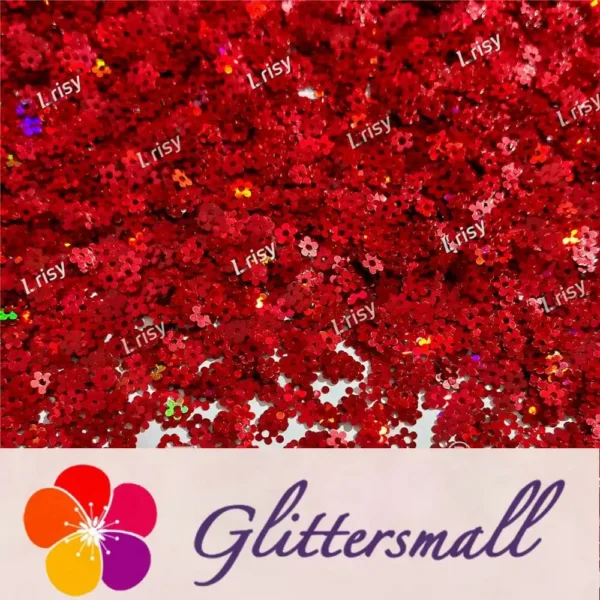 IMG_20211212_154842.webp 4mm Hollow Out Plum Flower Shaped Holographic Red Glitter LB0300