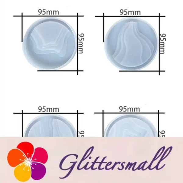 O1CN01pGuaar1UirRiqFCUT__2044192552-0-cib.webp Pack of 4 DIY Round Casting Coaster Silicone Resin Mold M-DYYY-HDBD005