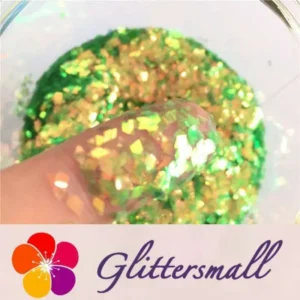 c33.webp 2mm Rhombic shaped translucent iridescent glitter C033