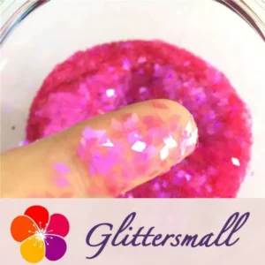 c49.webp 2mm Rhombic shaped translucent iridescent glitter C049